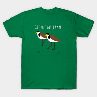 Get Off My Lawn Masked Lapwing Plover T-Shirt